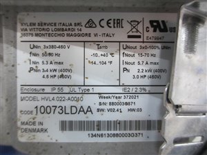 Lowara SVH14N022T/4 centrifugaalpomp met Hydrovar pompbesturing