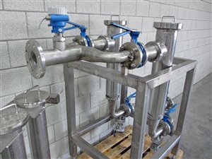 Filterset met 2x DN100 haakse buisfilter