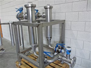 Filterset met 2x DN100 haakse buisfilter