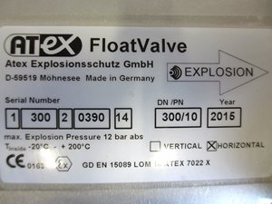 Explosiebeveiligingsklep ATEX FloatValve