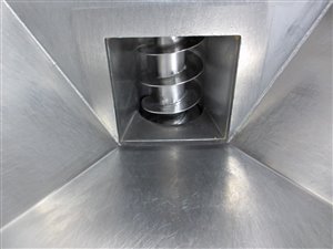 Mobiele opvoerschroef met storttrechter